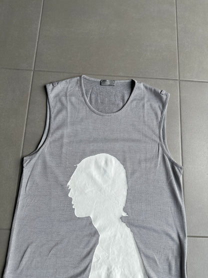 Dior Homme SS03 “Follow me” silhouette print tank top