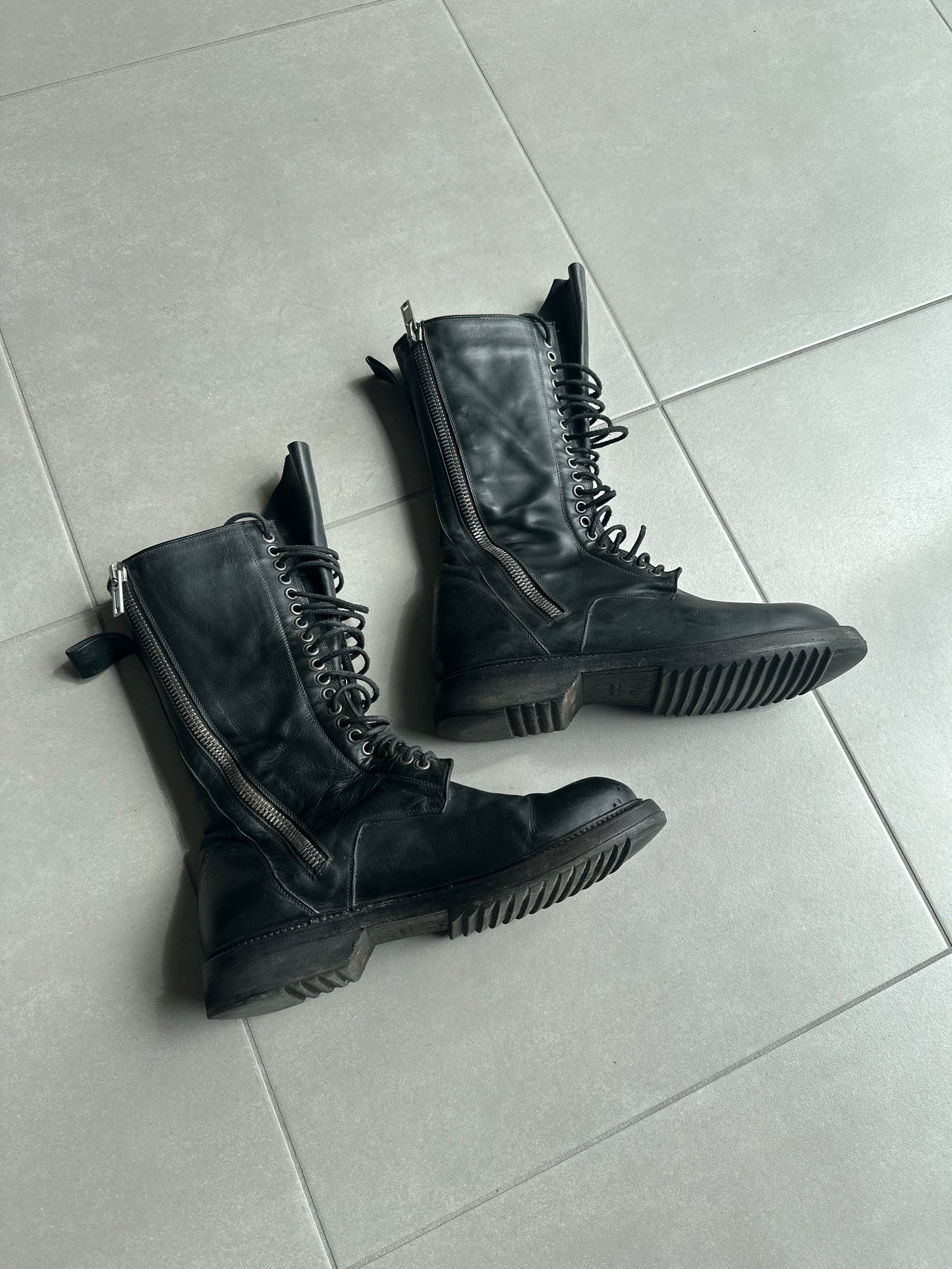 Rick Owens AW16 “Mastodon” high combat boots