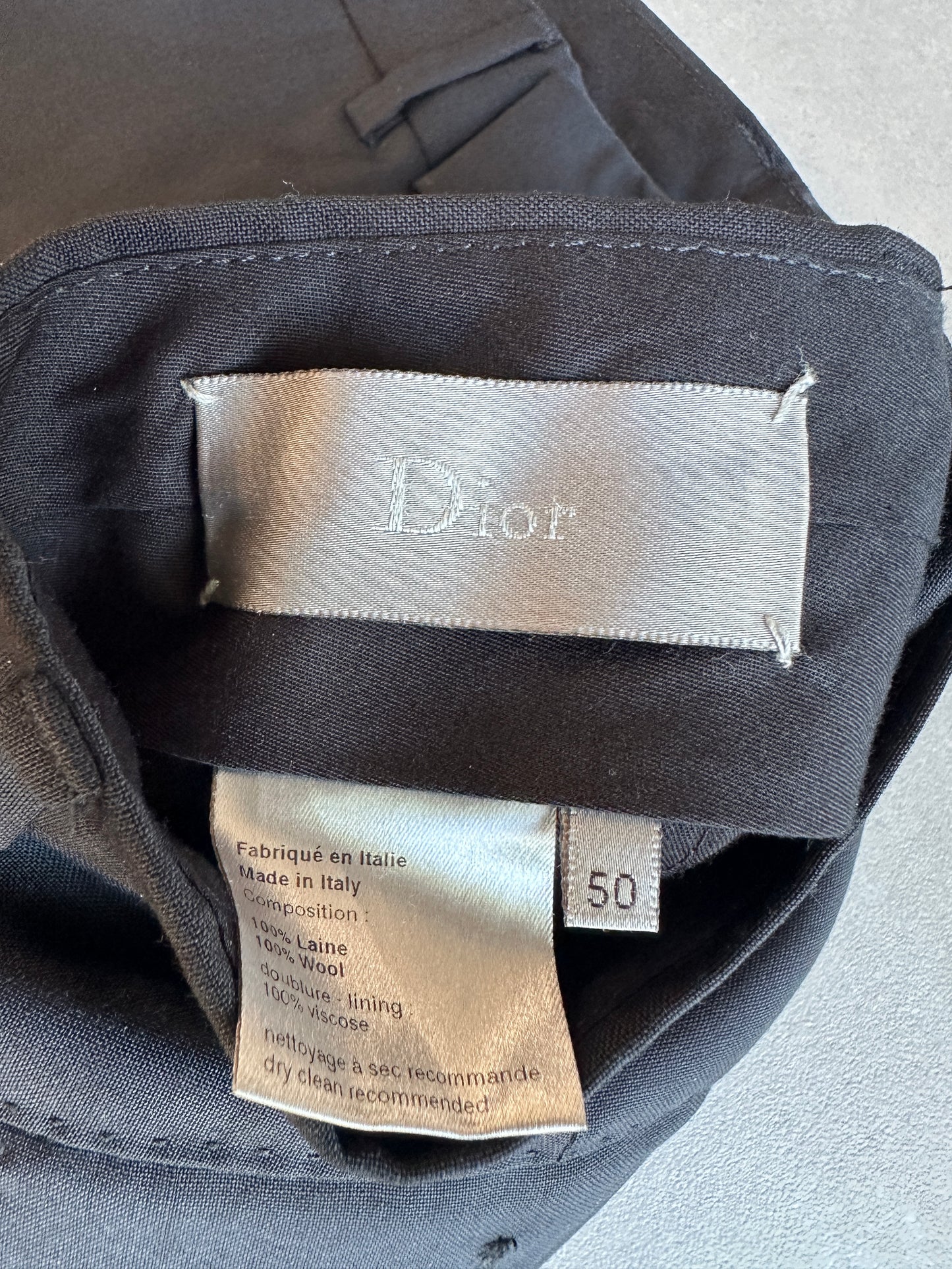 Dior Homme AW05 "in the morning" wool bootcut slacks