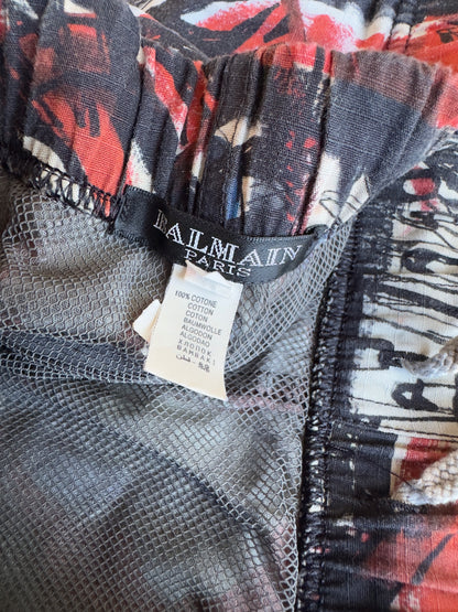 Balmain Homme SS11 Graffiti print swimming shorts