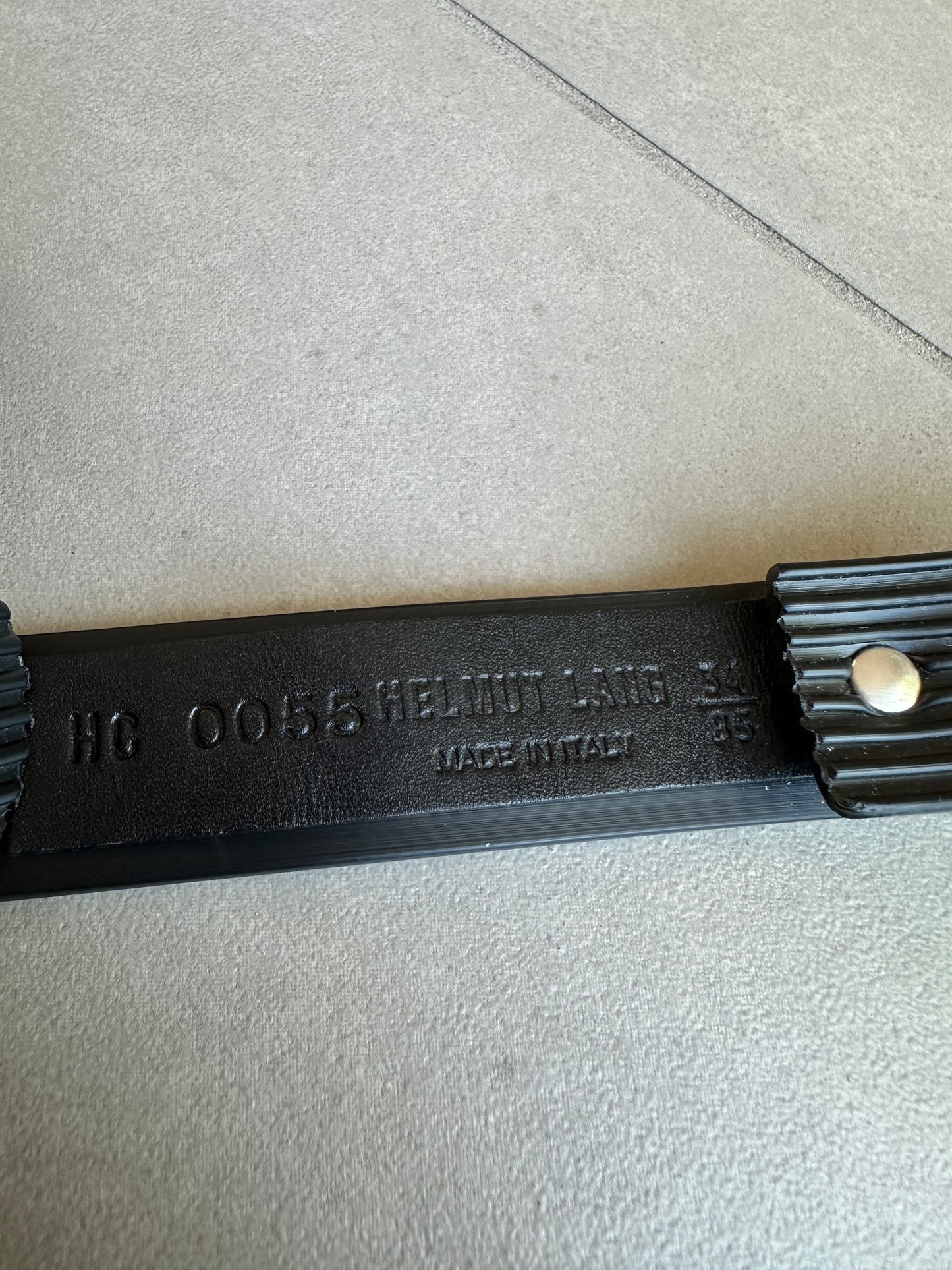 Helmut Lang circa 2000s rubber belt