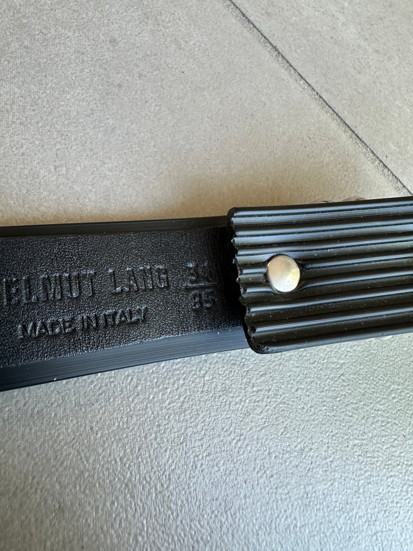 Helmut Lang circa 2000s rubber belt