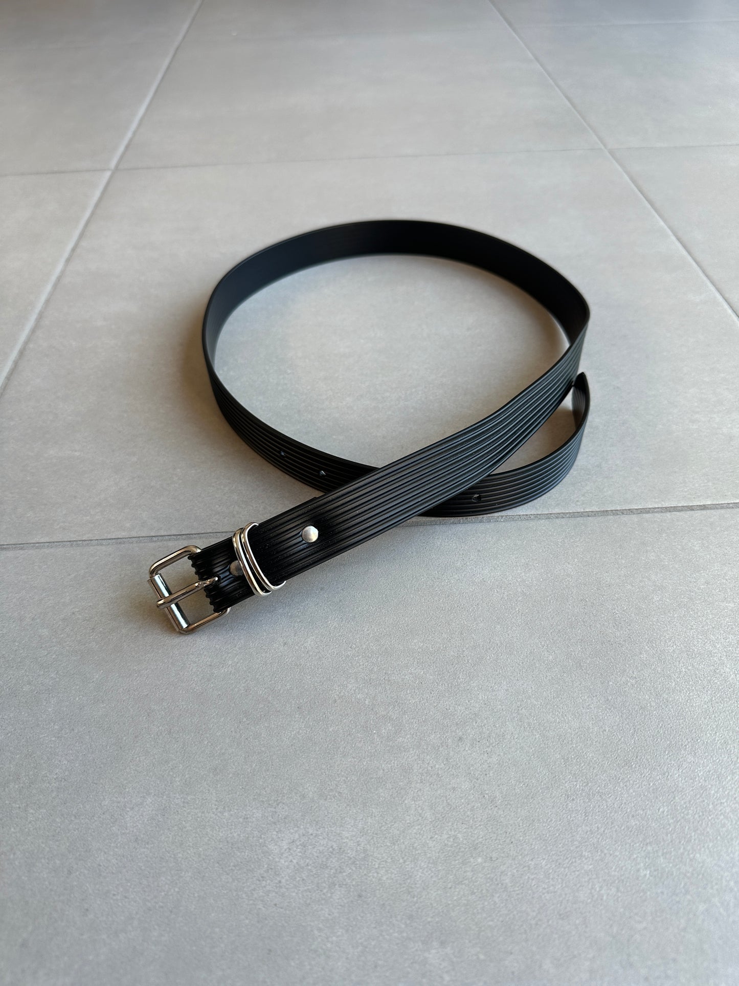Helmut Lang circa 2000s rubber belt