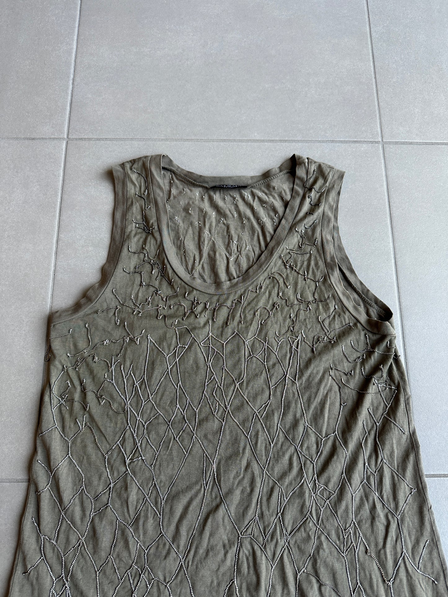 Balmain AW09 chainmail tank top