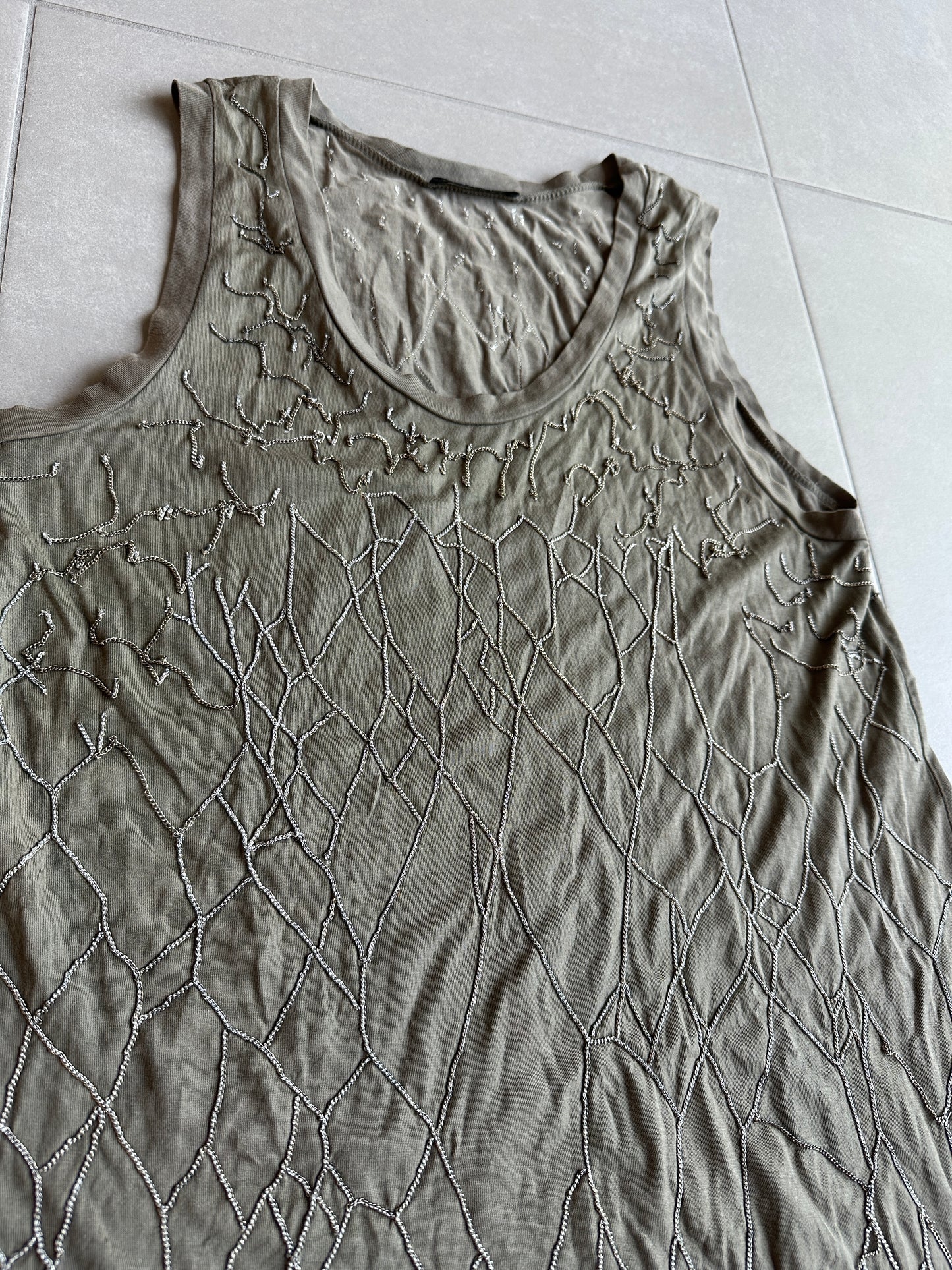 Balmain AW09 chainmail tank top