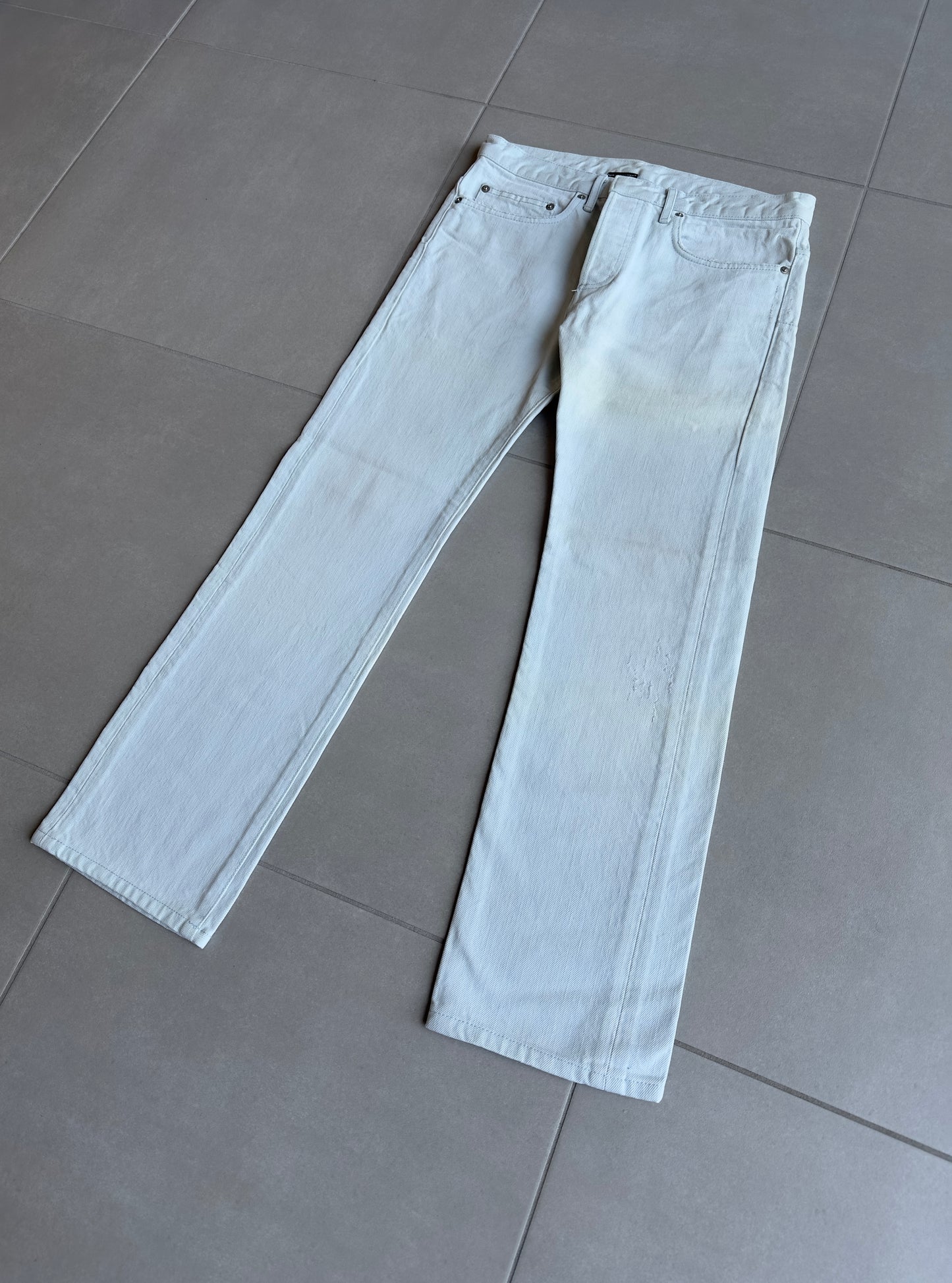 Dior Homme SS06 pastel blue clawmark denim