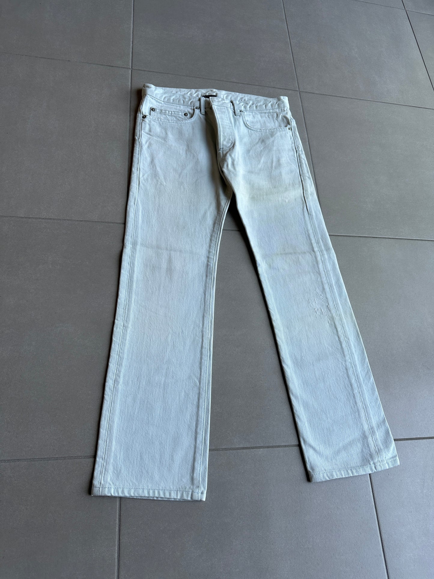 Dior Homme SS06 pastel blue clawmark denim