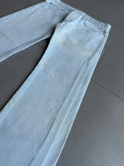 Dior Homme SS06 pastel blue clawmark denim