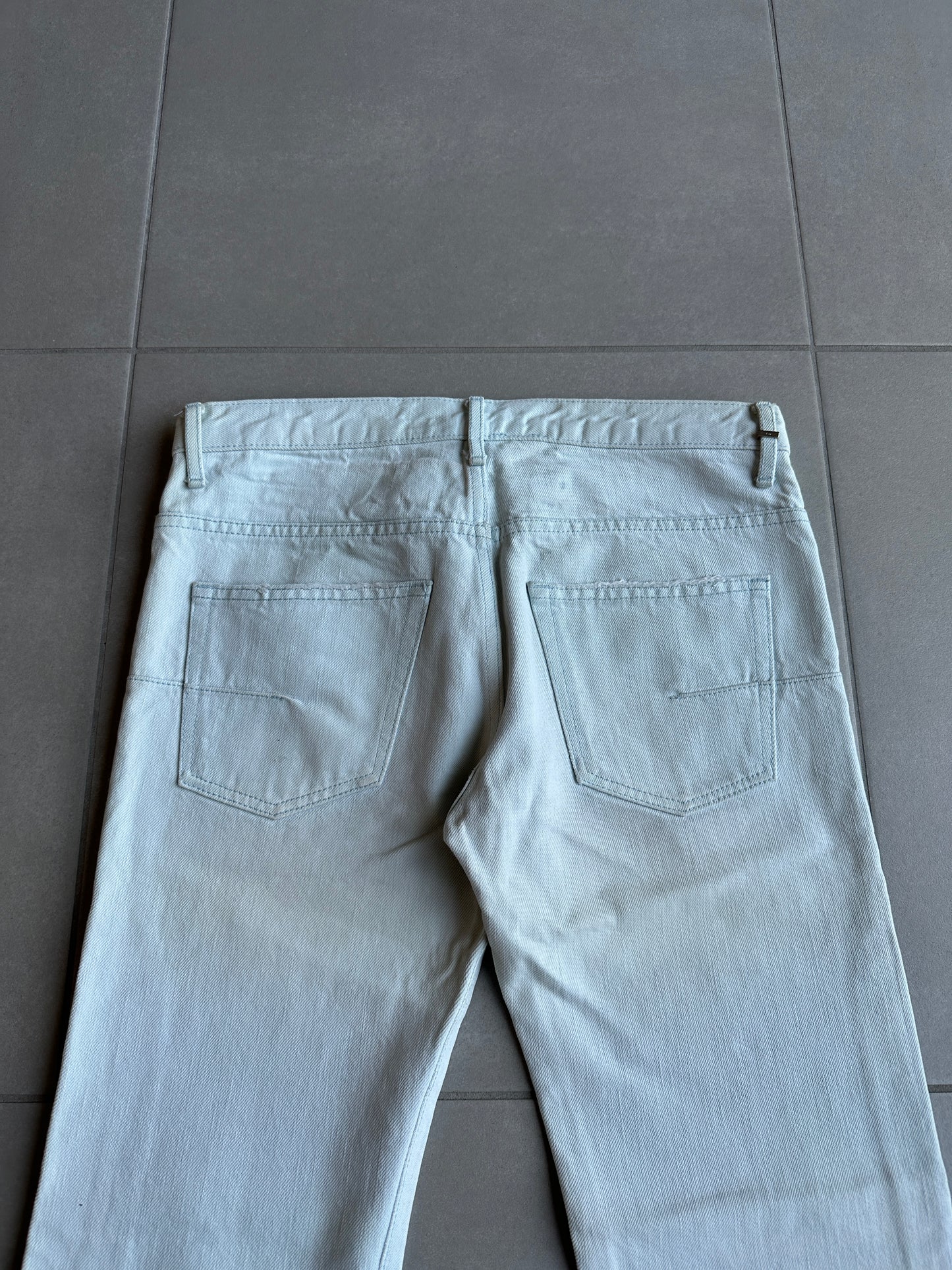 Dior Homme SS06 pastel blue clawmark denim