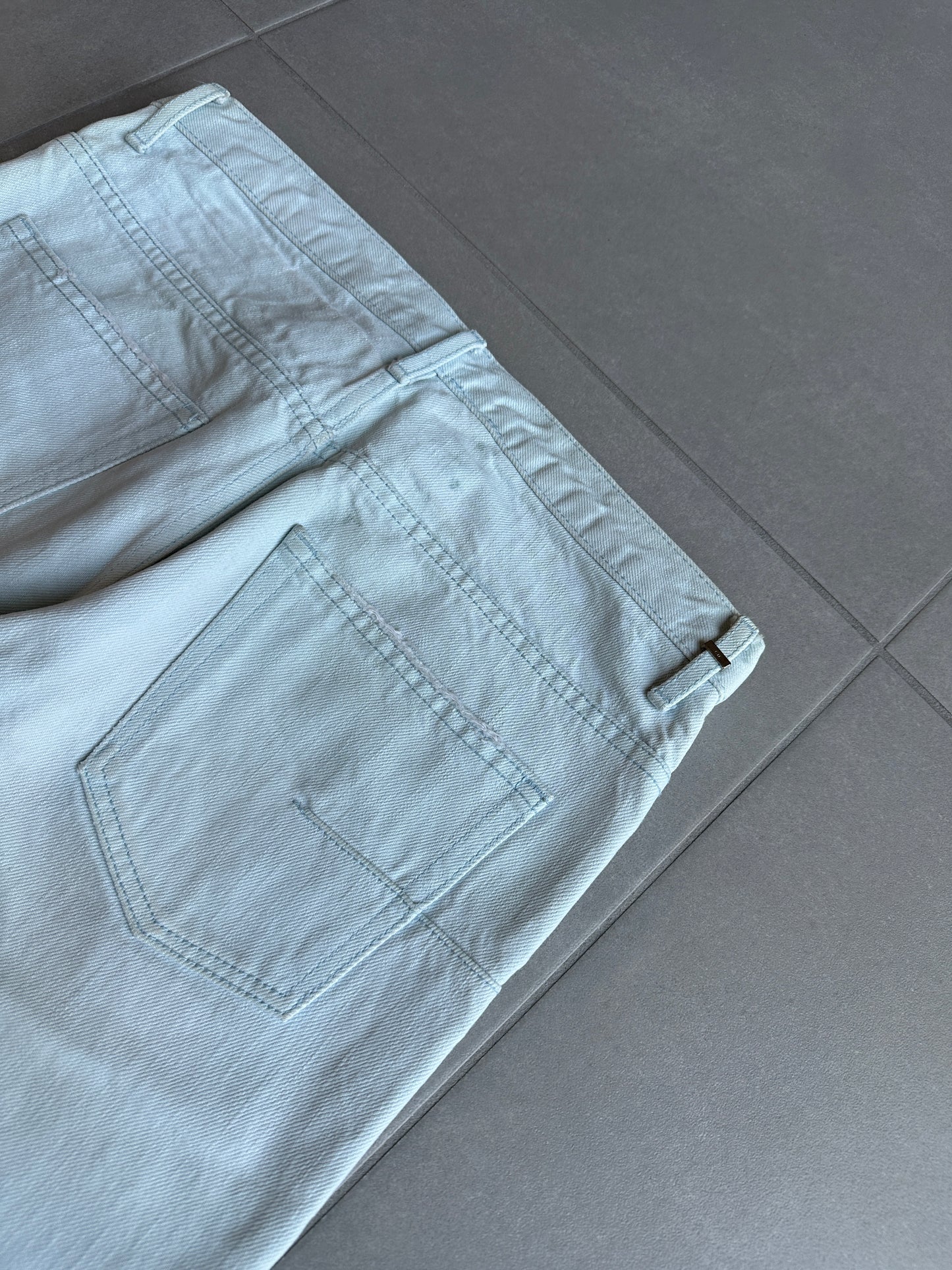 Dior Homme SS06 pastel blue clawmark denim