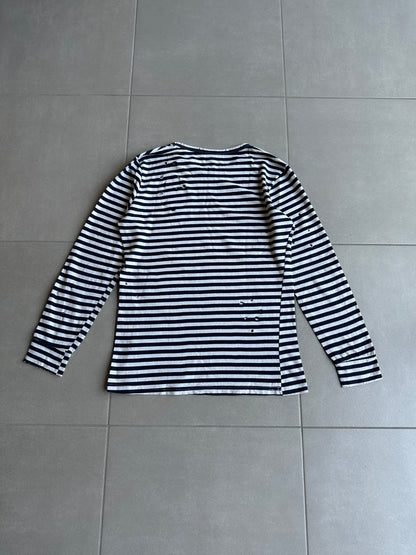 Balmain Homme AW11 distressed long sleeve striped shirt