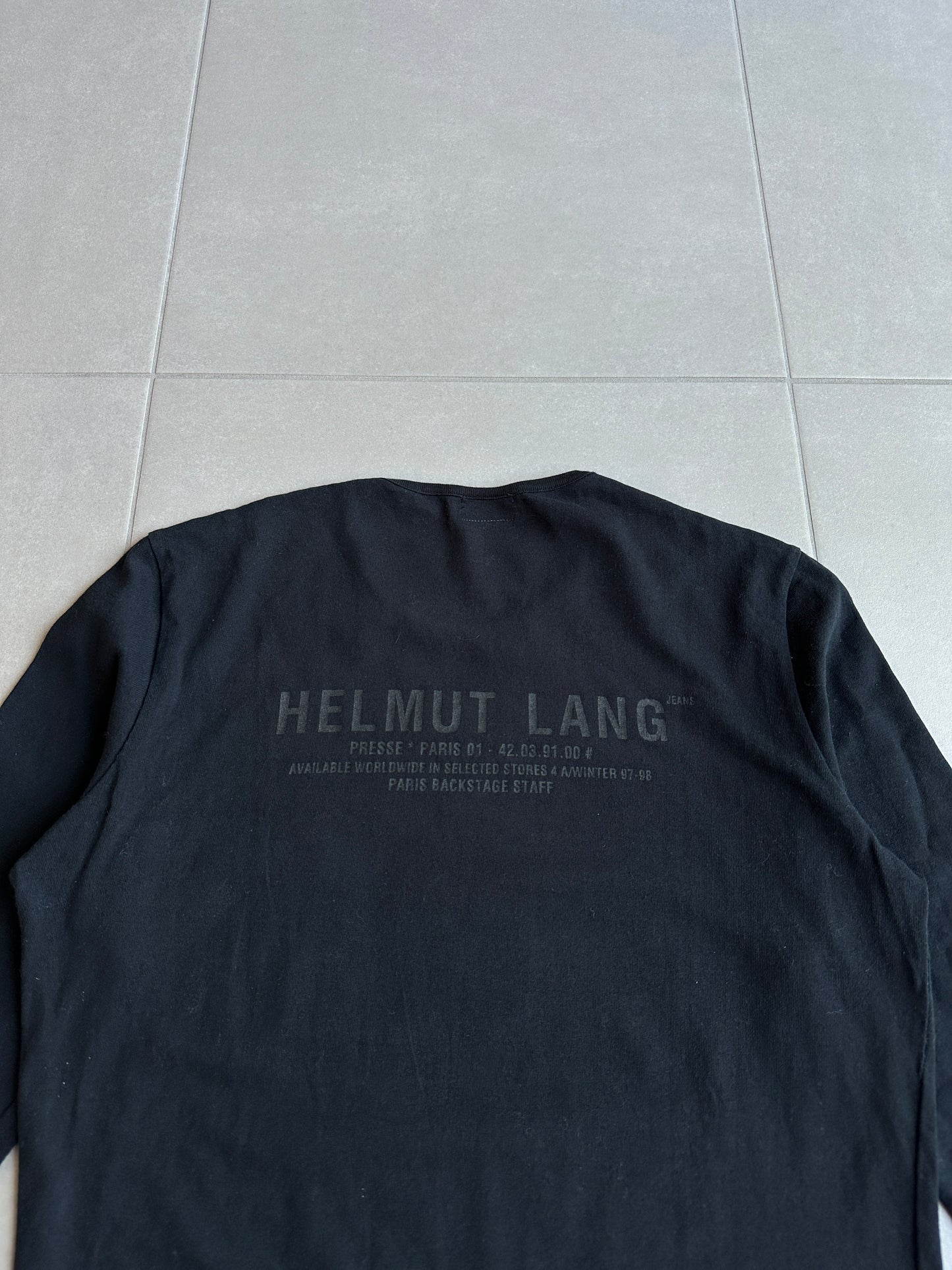 Helmut Lang AW1997 Press Backstage long sleeve shirt