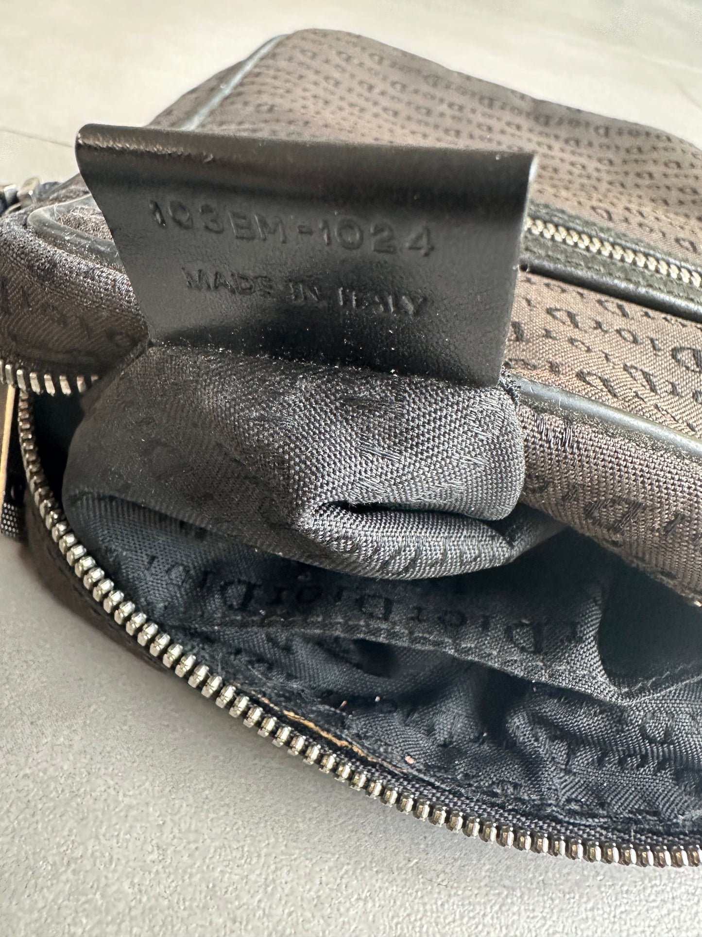 Dior Homme SS04 "Strip” Monogram Bag