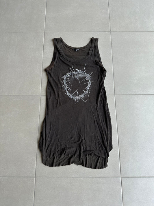 Ann Demeulemeester SS2010 Thorn crown ribbed tank top