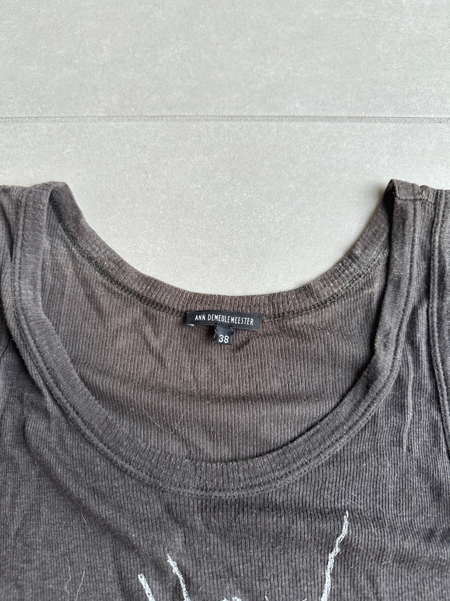 Ann Demeulemeester SS2010 Thorn crown ribbed tank top