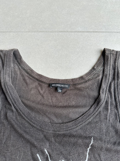 Ann Demeulemeester SS2010 Thorn crown ribbed tank top