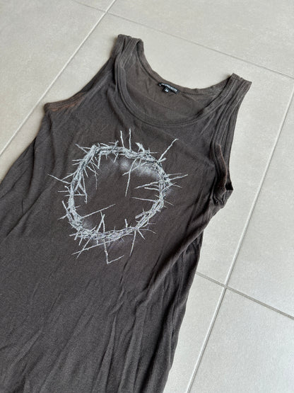 Ann Demeulemeester SS2010 Thorn crown ribbed tank top