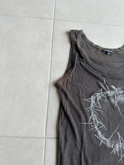 Ann Demeulemeester SS2010 Thorn crown ribbed tank top