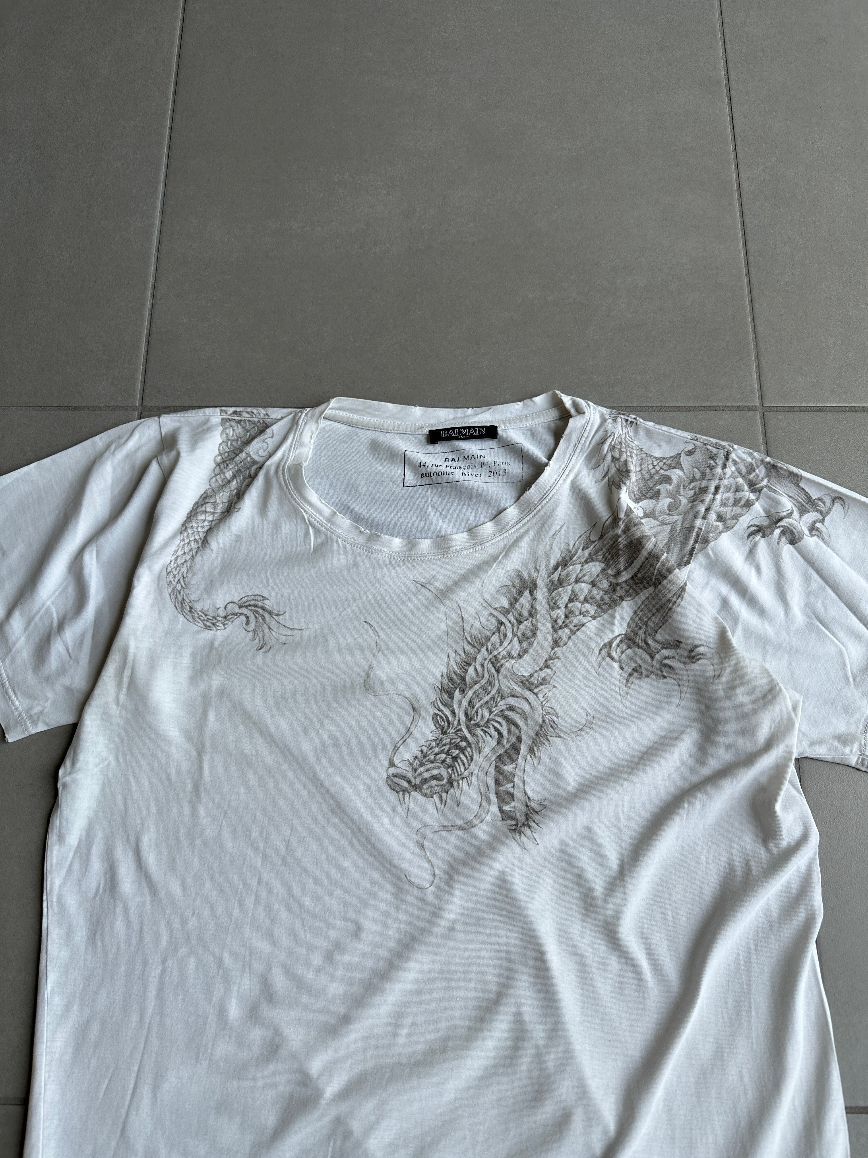 Balmain Homme AW13 Dragon graphic T-shirt – zentemple