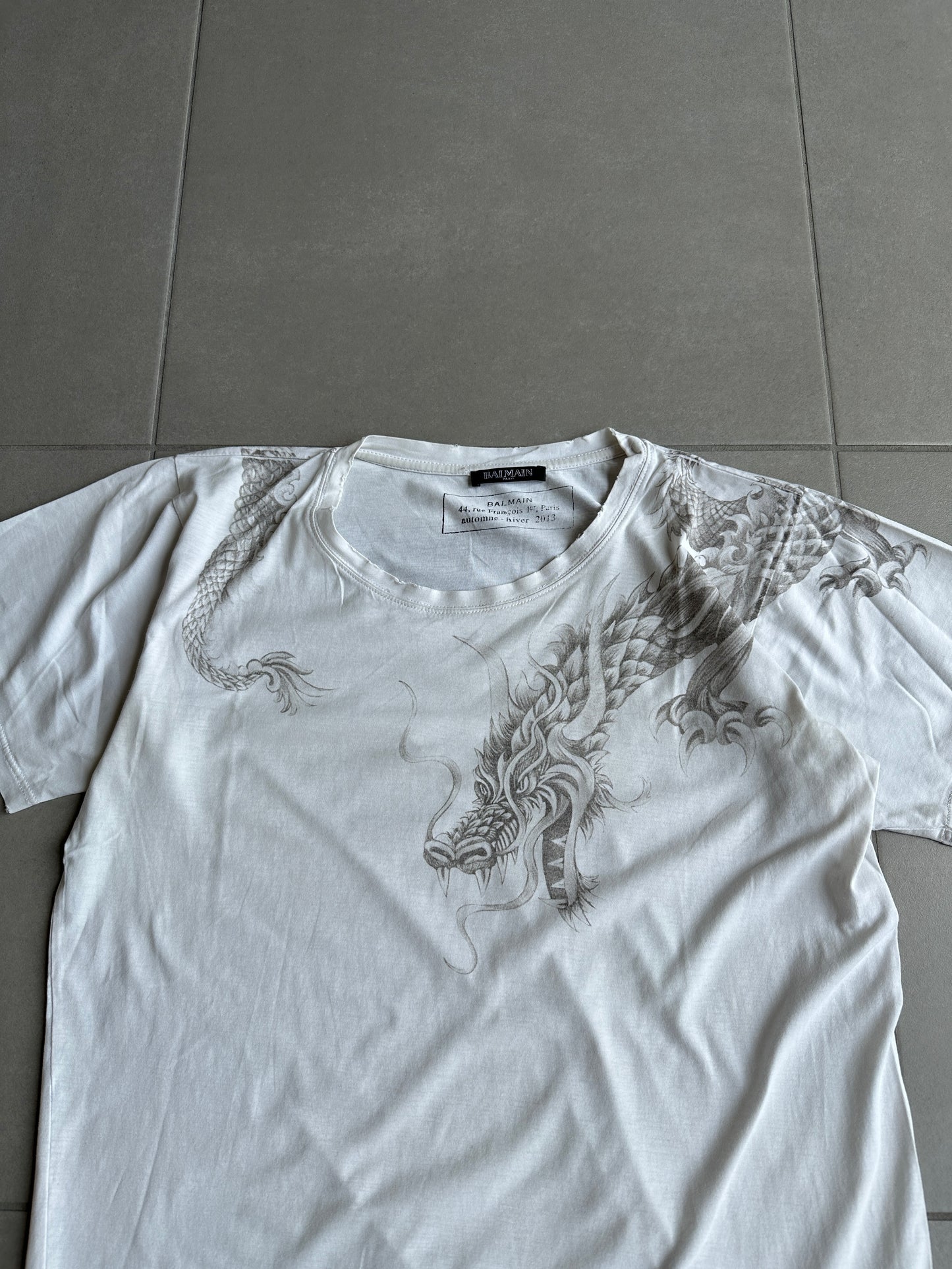 Balmain Homme AW13 Dragon graphic T-shirt