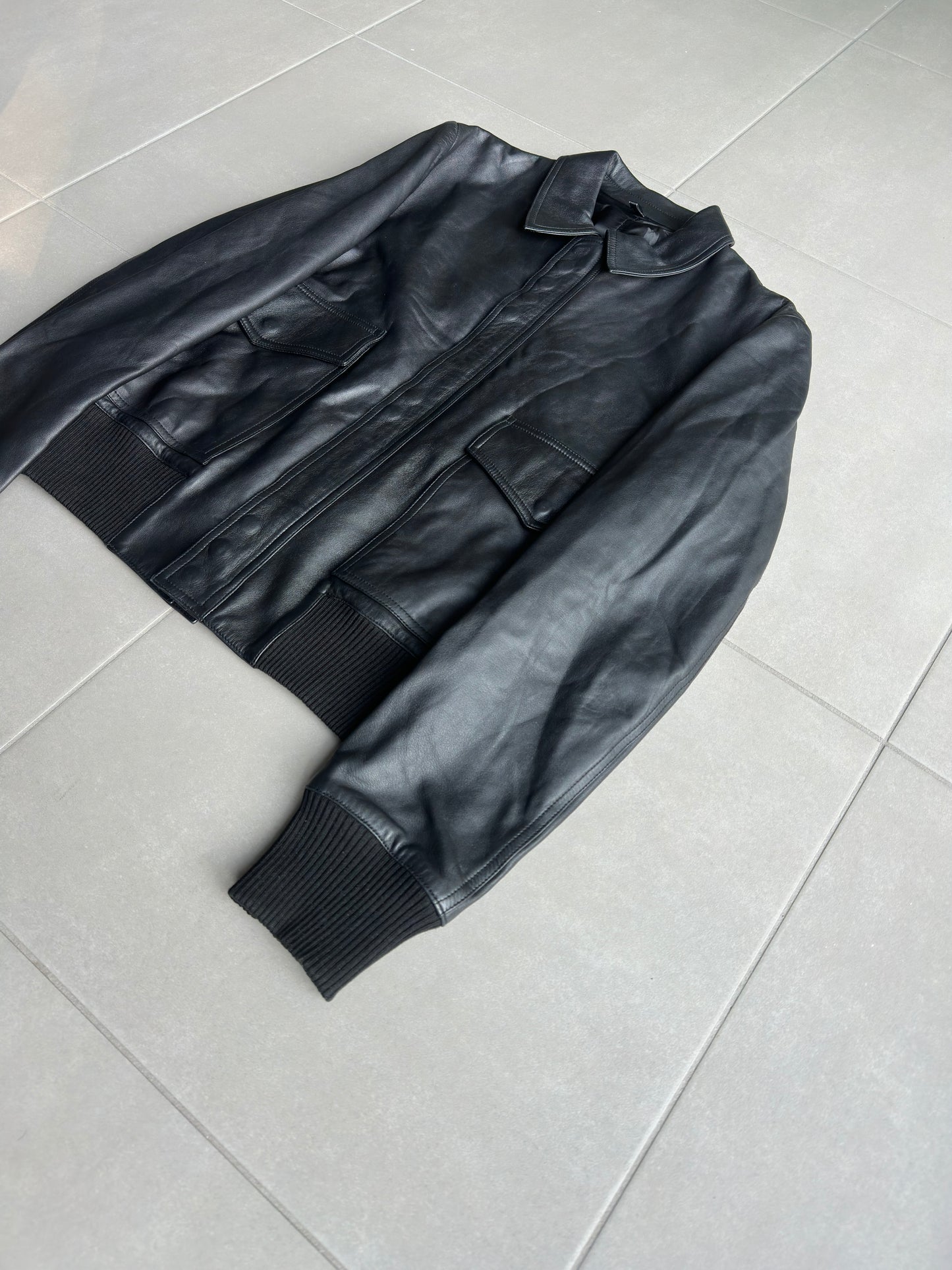 Dior Homme SS04 "strip" leather A2 jacket