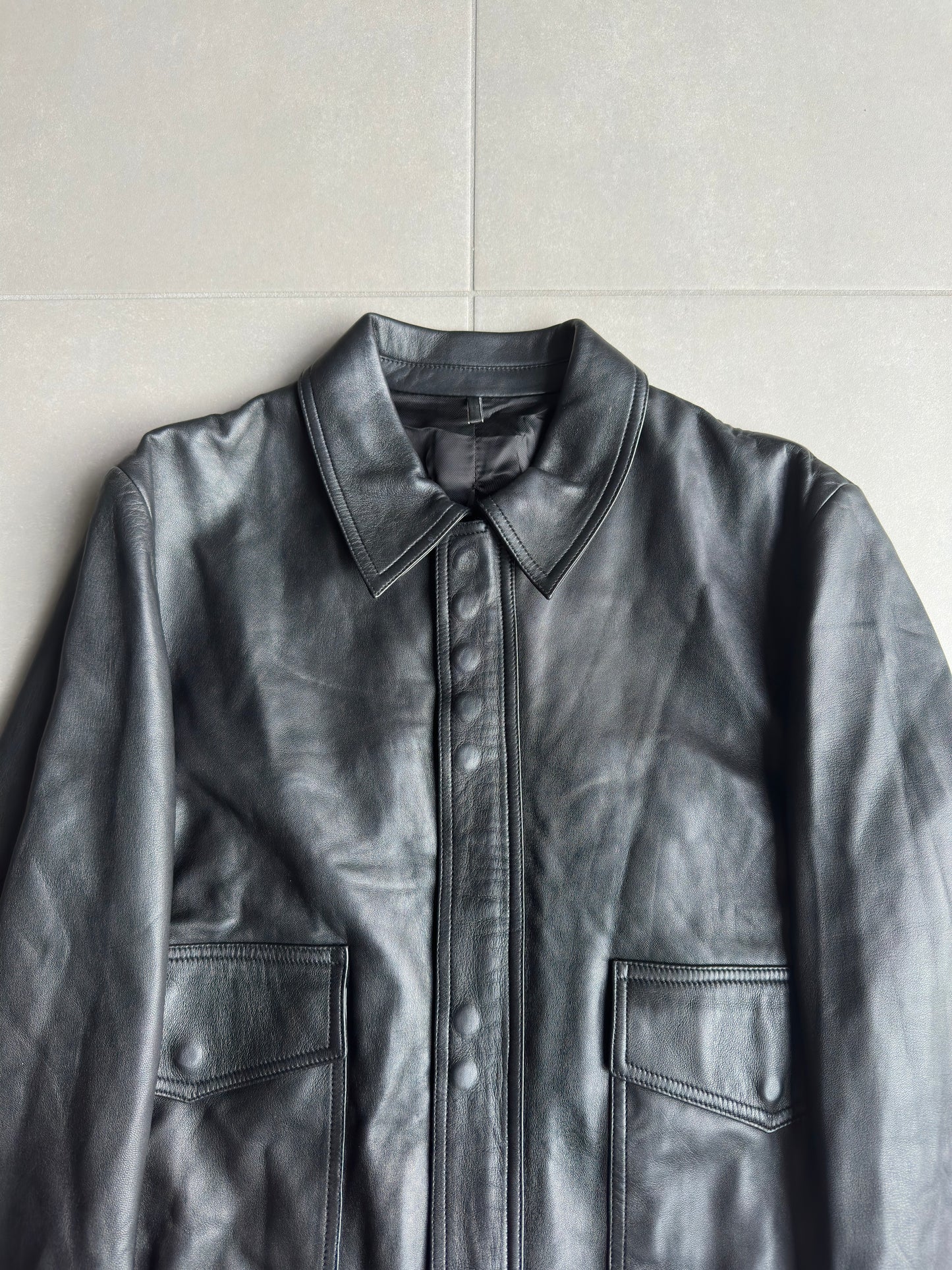 Dior Homme SS04 "strip" leather A2 jacket