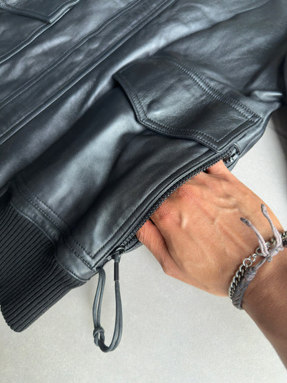 Dior Homme SS04 "strip" leather A2 jacket