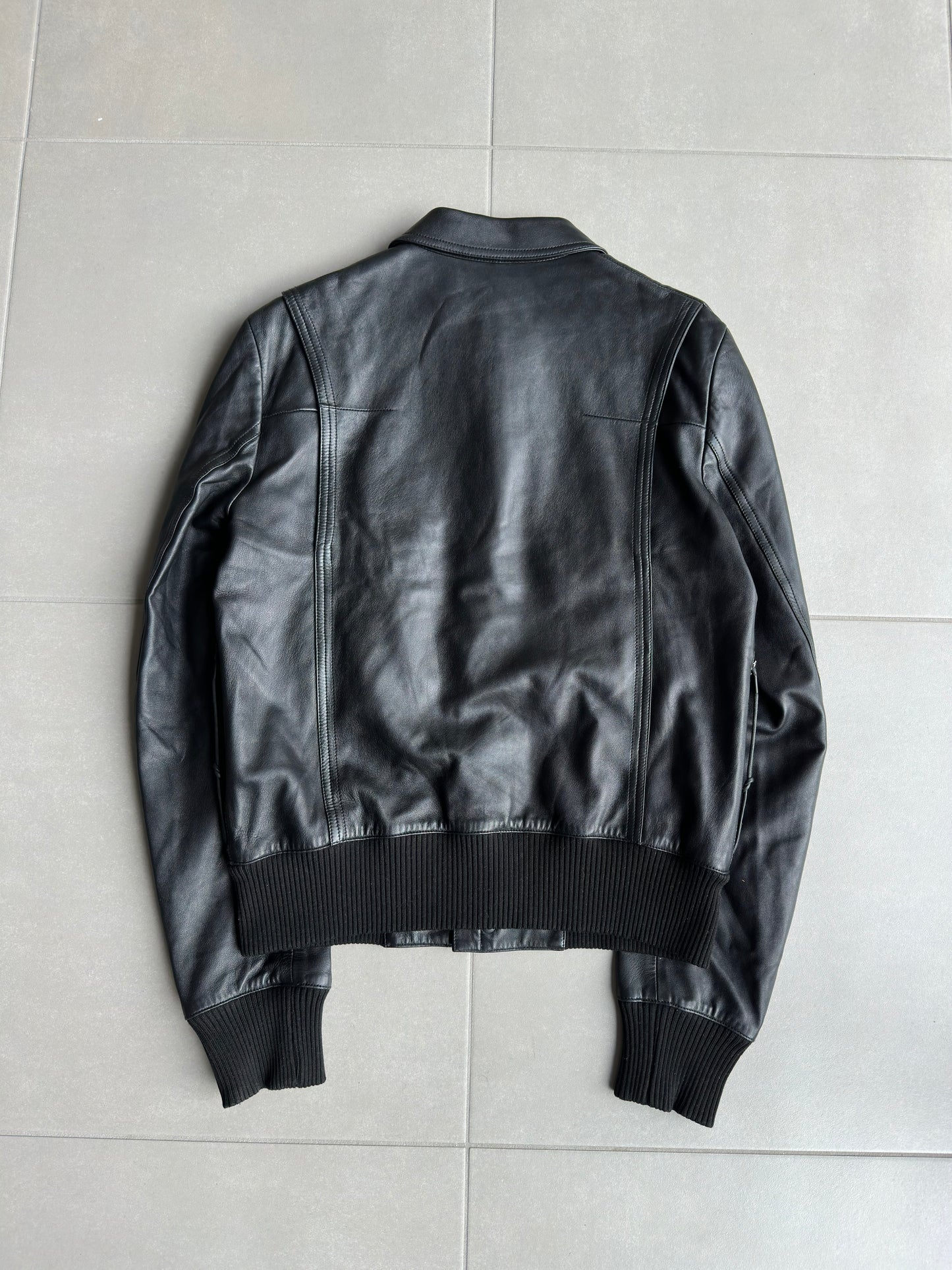 Dior Homme SS04 "strip" leather A2 jacket