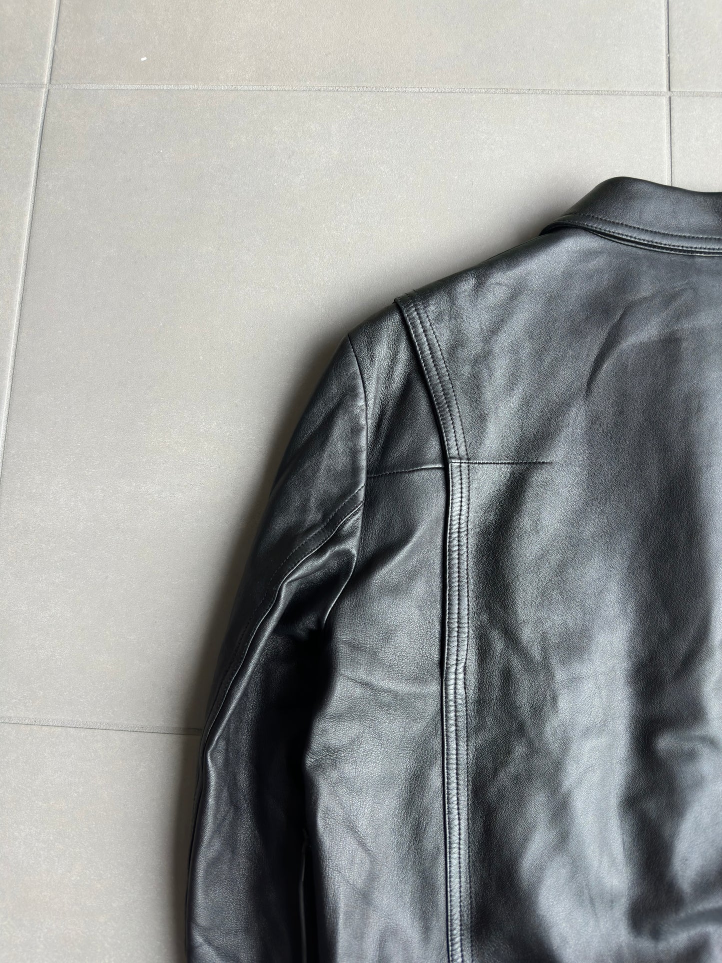 Dior Homme SS04 "strip" leather A2 jacket
