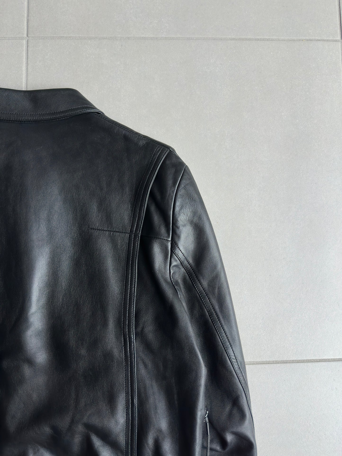 Dior Homme SS04 "strip" leather A2 jacket