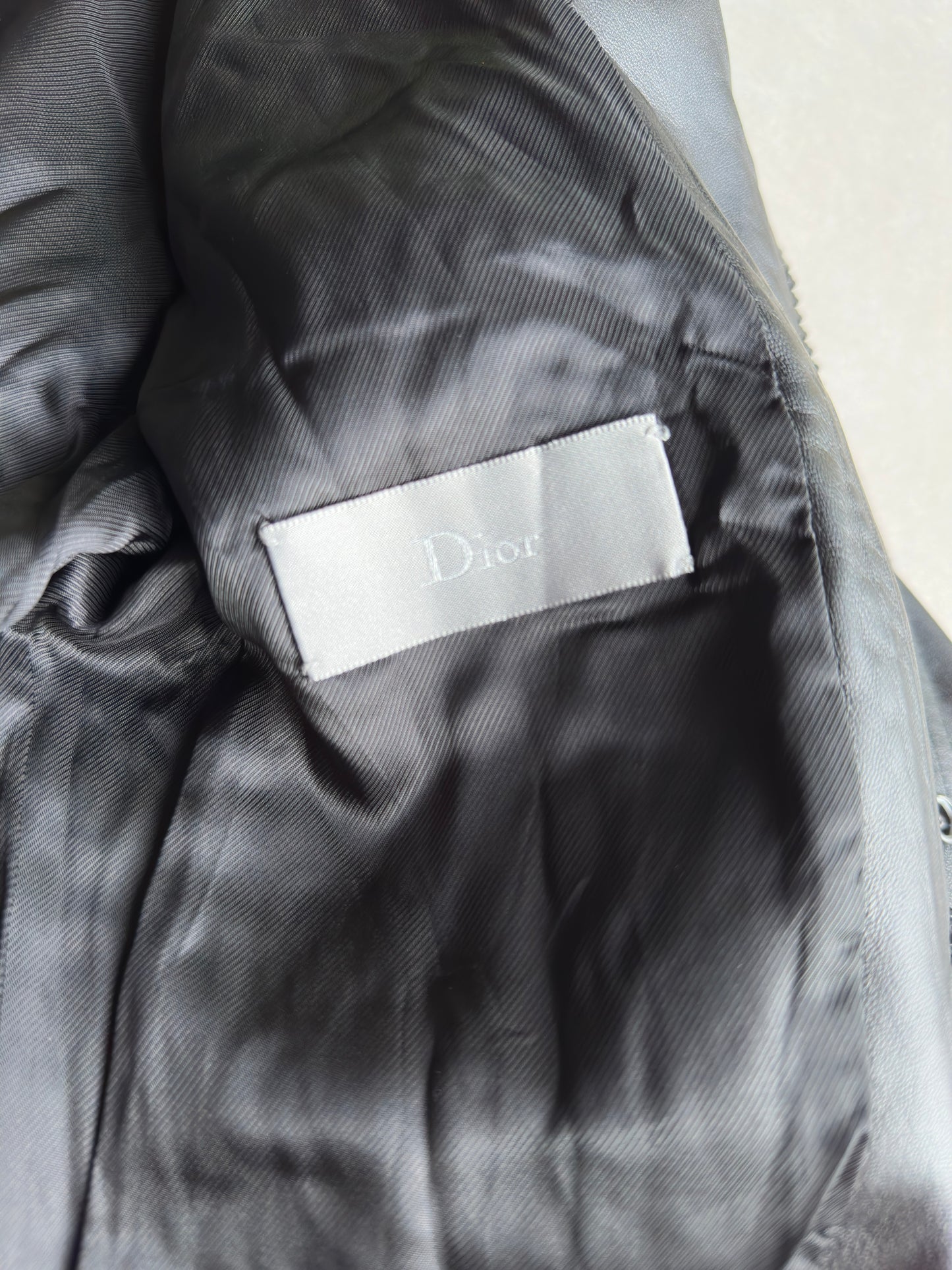 Dior Homme SS04 "strip" leather A2 jacket