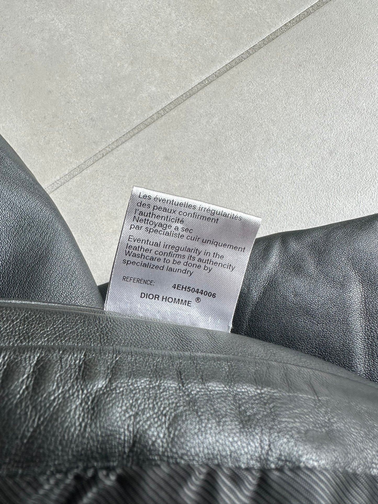 Dior Homme SS04 "strip" leather A2 jacket