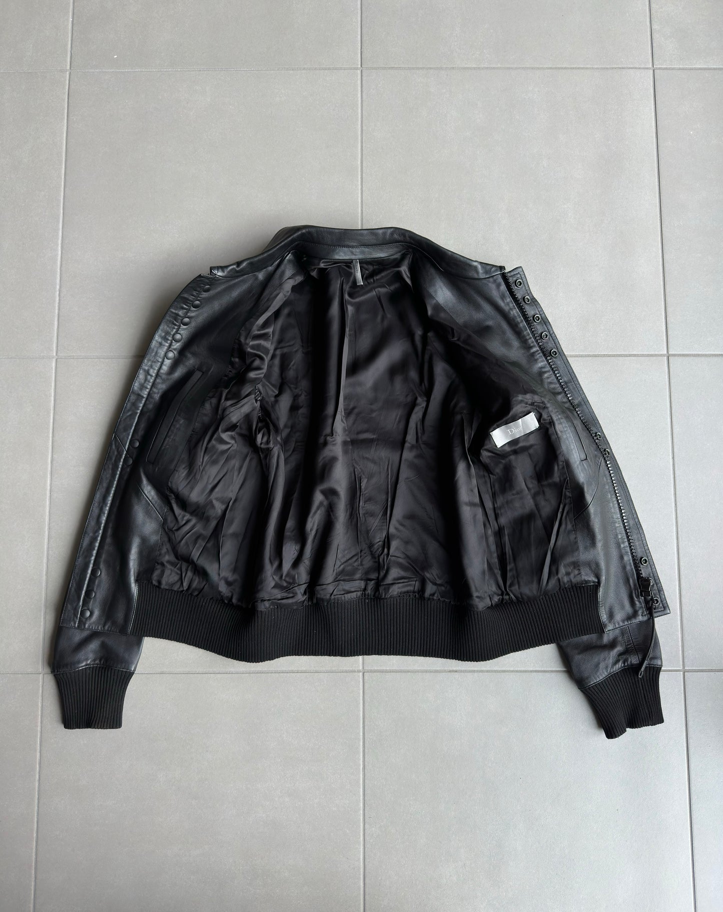 Dior Homme SS04 "strip" leather A2 jacket