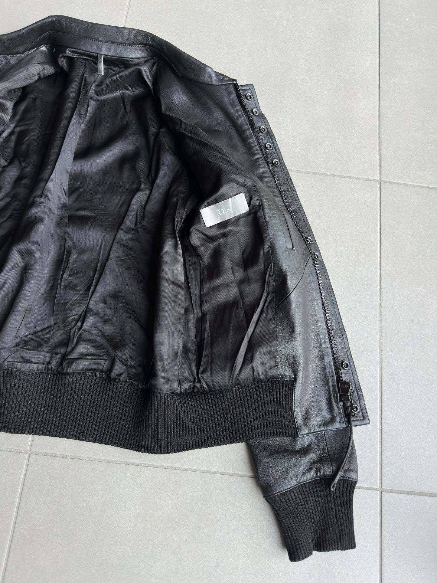 Dior Homme SS04 "strip" leather A2 jacket