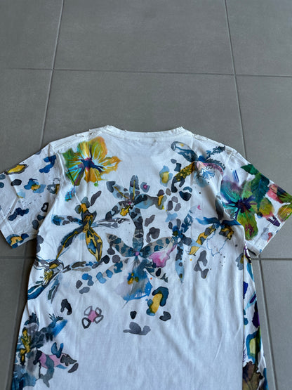 Balmain Homme AW2010 distressed floral print t-shirt