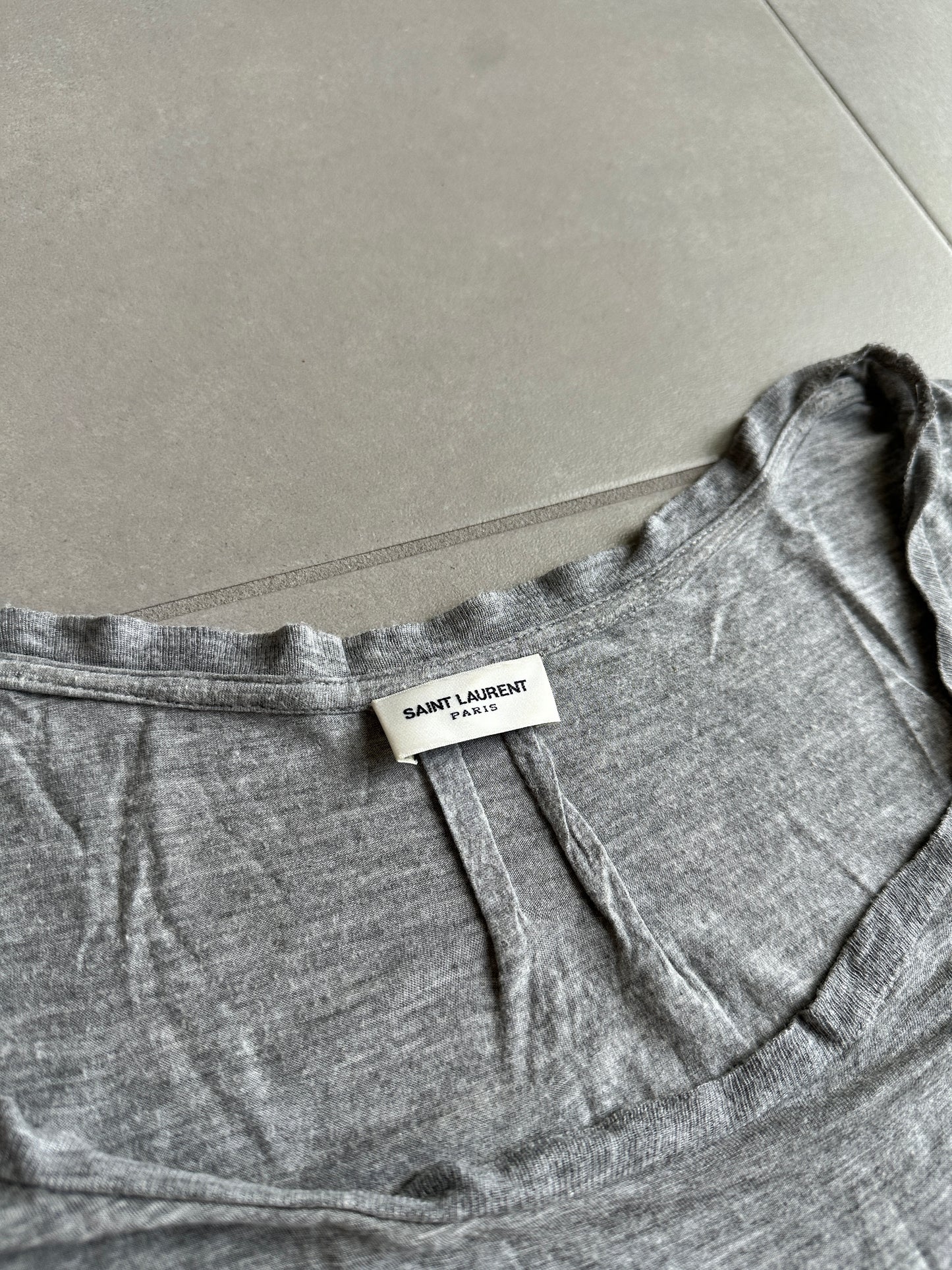 Saint Laurent Paris SS15 silk pocket T-shirt