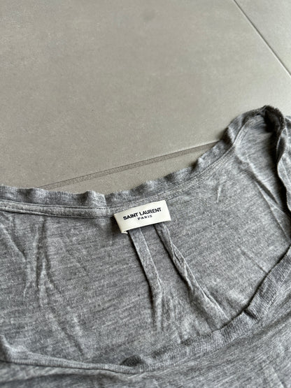 Saint Laurent Paris SS15 silk pocket T-shirt