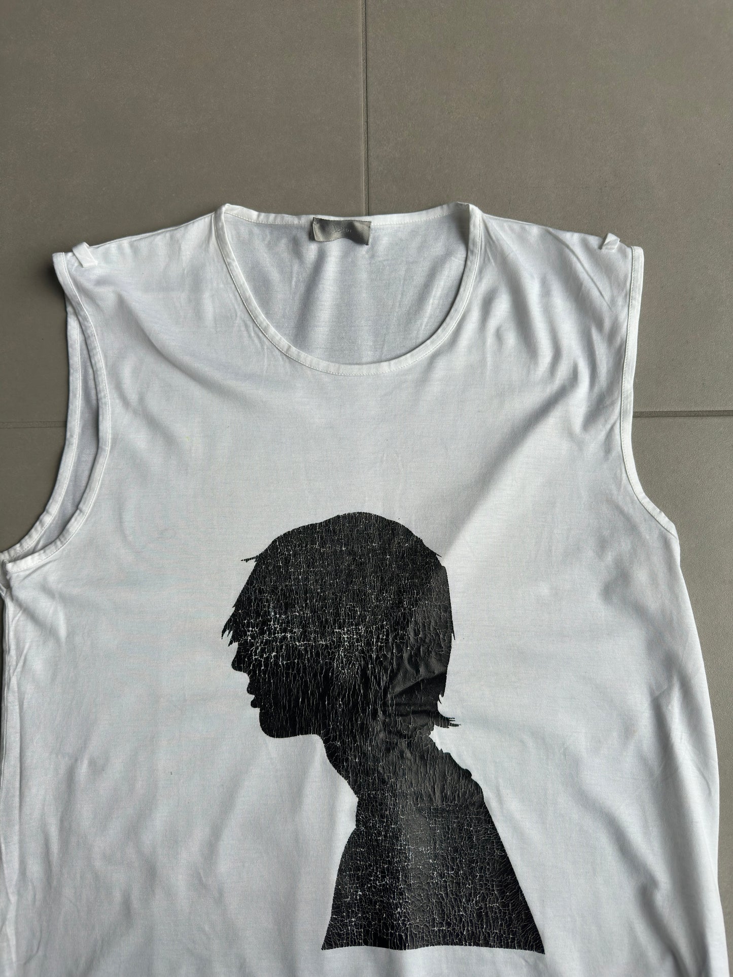 Dior Homme SS03 “Follow me” silhouette print tank top