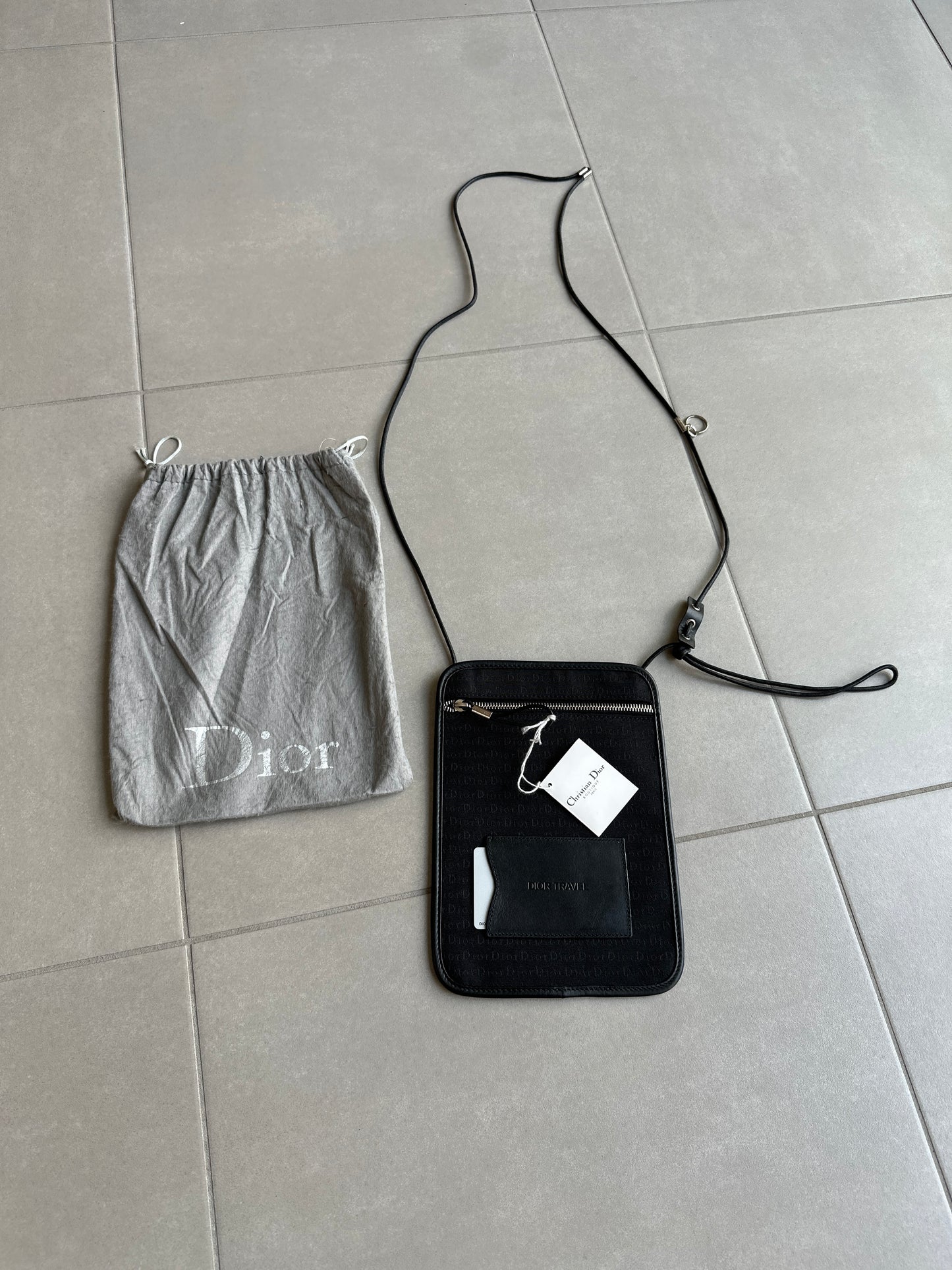 Dior Homme SS04 "Strip” Monogram Travel Bag