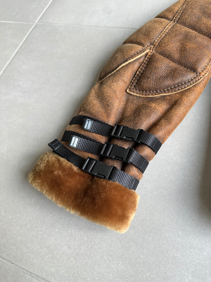 Dior Homme AW07 "Navigate" shearling mouton leather jacket