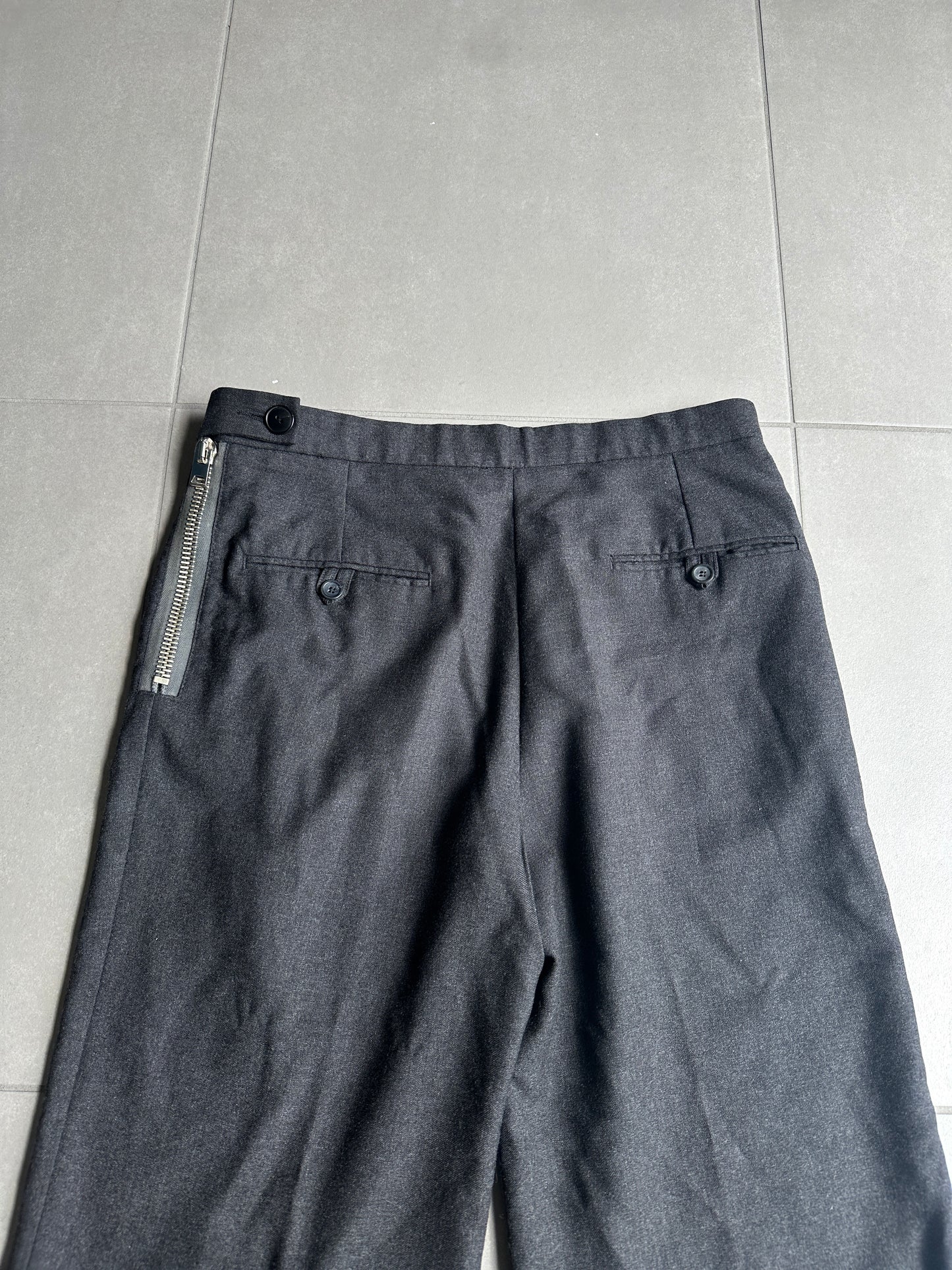 Raf Simons AW2000 darted baggy wool trousers