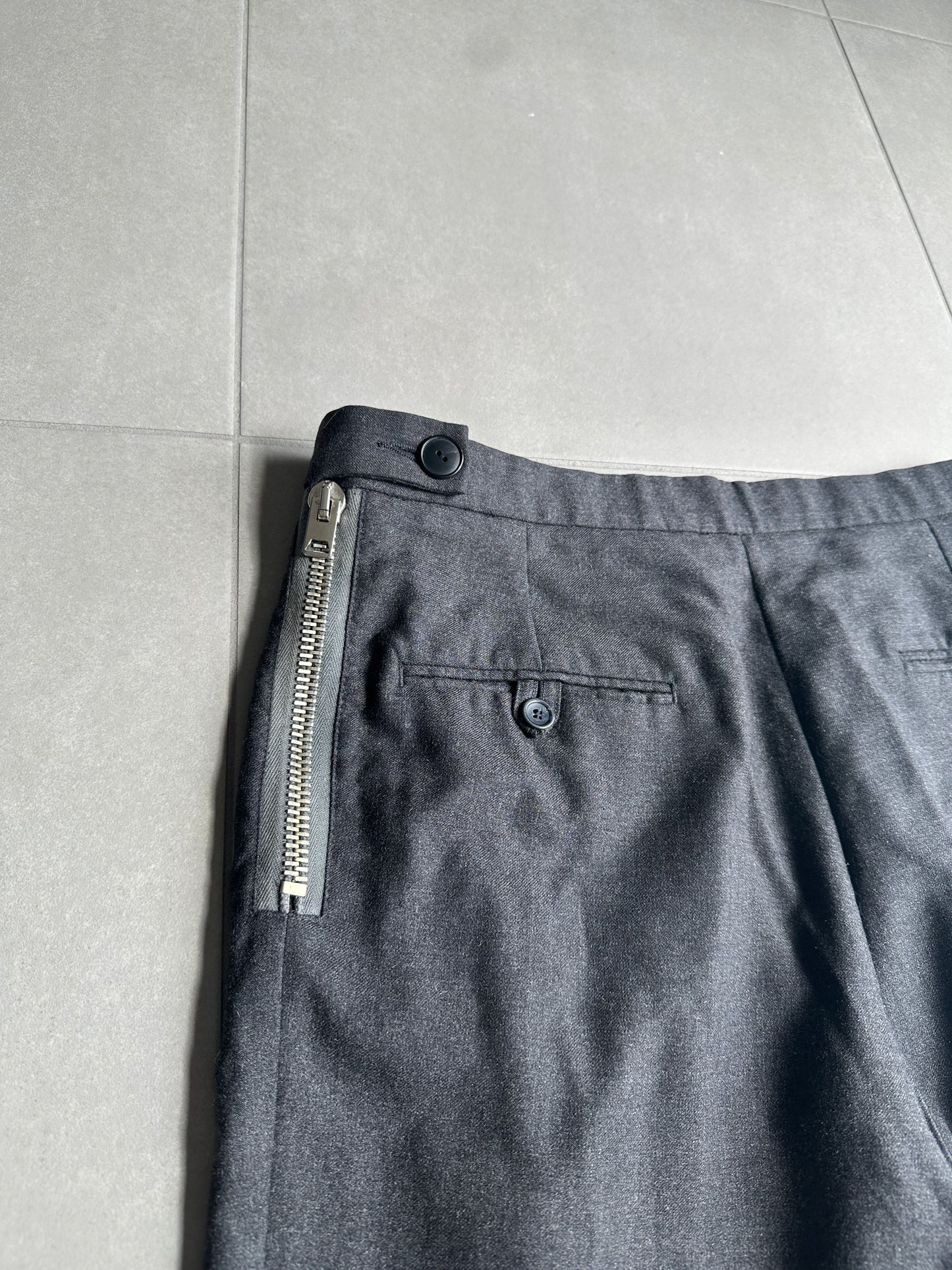 Raf Simons AW2000 darted baggy wool trousers