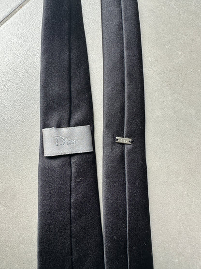 Dior Homme SS04 "Strip” Bee motif skinny Silk tie