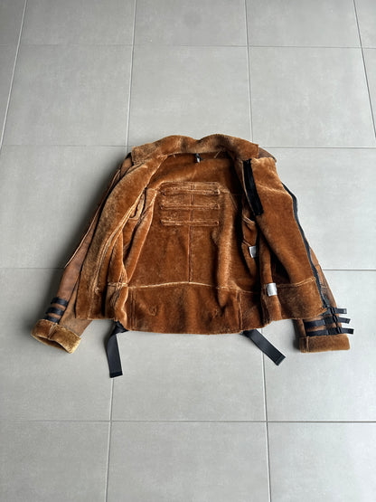 Dior Homme AW07 "Navigate" shearling mouton leather jacket