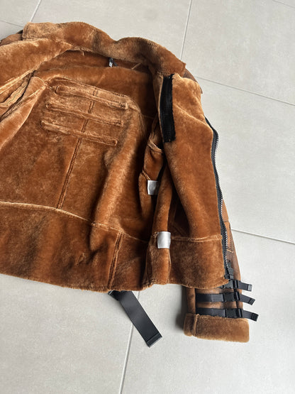 Dior Homme AW07 "Navigate" shearling mouton leather jacket