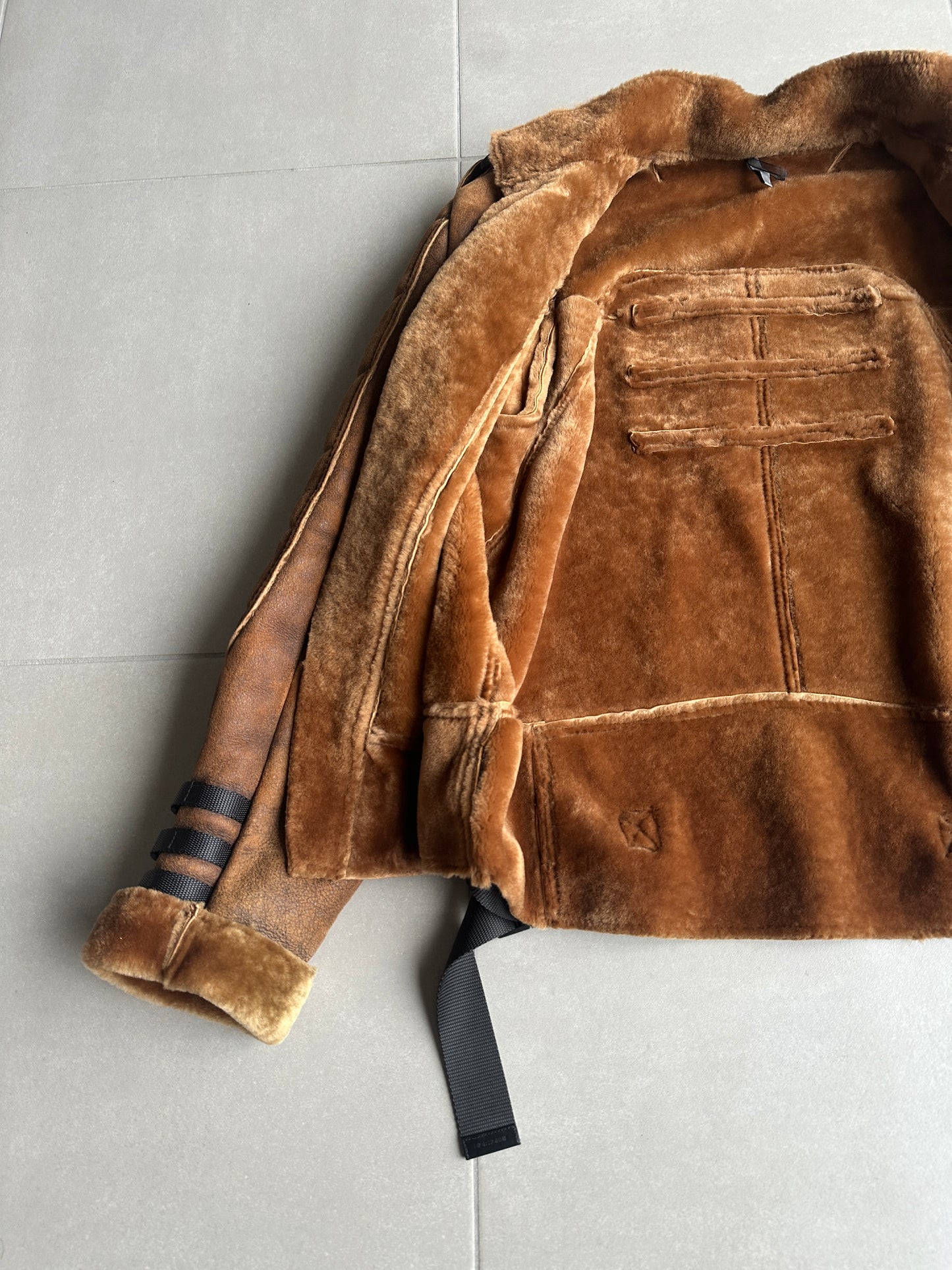 Dior Homme AW07 "Navigate" shearling mouton leather jacket