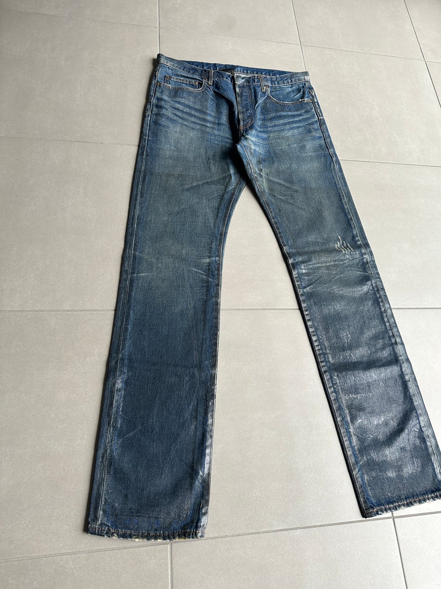 Dior Homme AW03 “Luster”  OG waxed clawmark jeans