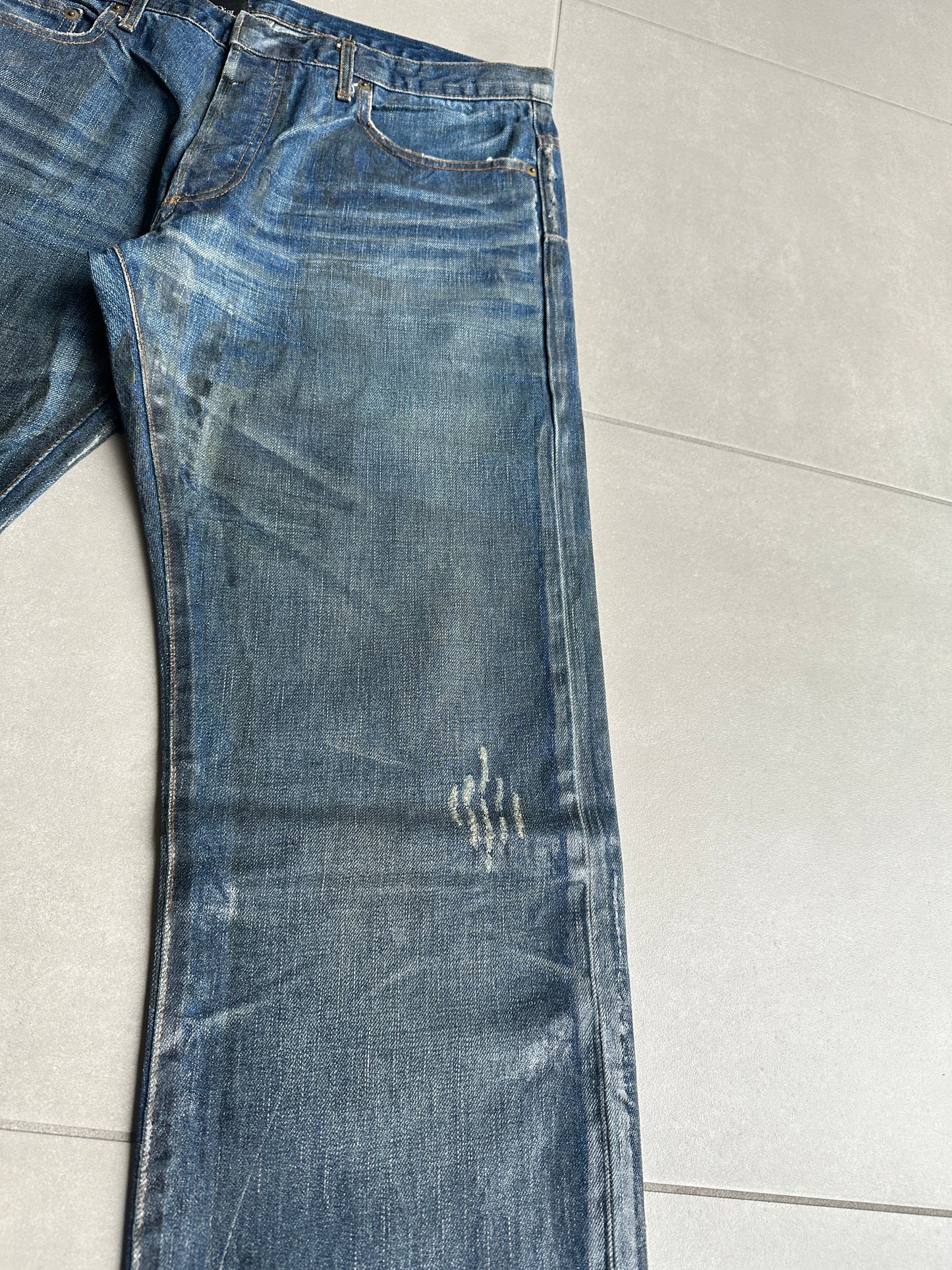 Dior Homme AW03 “Luster”  OG waxed clawmark jeans