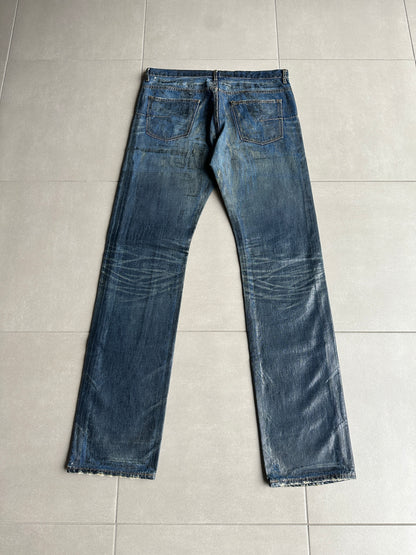 Dior Homme AW03 “Luster”  OG waxed clawmark jeans
