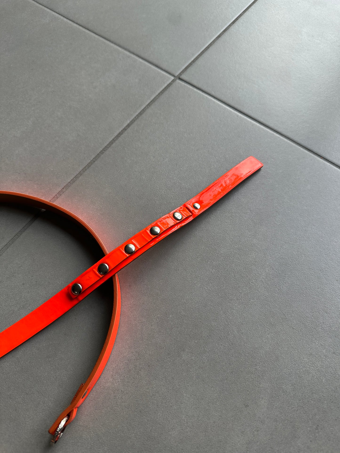 Dior Homme AW03 “LUSTER” Neon snap button skinny belt